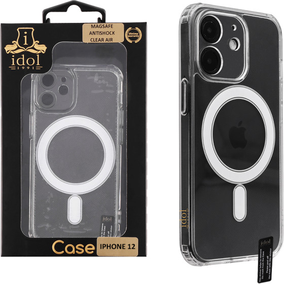 Idol 1991 ���� Iphone 12 6.1'' Magsafe Antishock Clear Air Back Cover Tpu Full Camera Protection �������