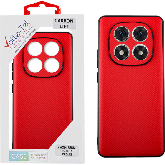 Volte-Tel ���� Xiaomi Redmi Note 14 Pro 5G 6.67'' Carbon Lift Full Camera Protection RED