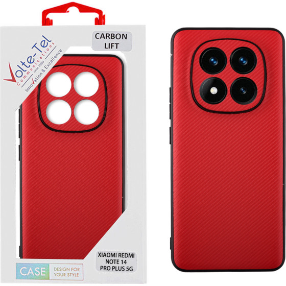 Volte-Tel ���� Xiaomi Redmi Note 14 Pro Plus 5G 6.67'' Carbon Lift Full Camera Protection RED