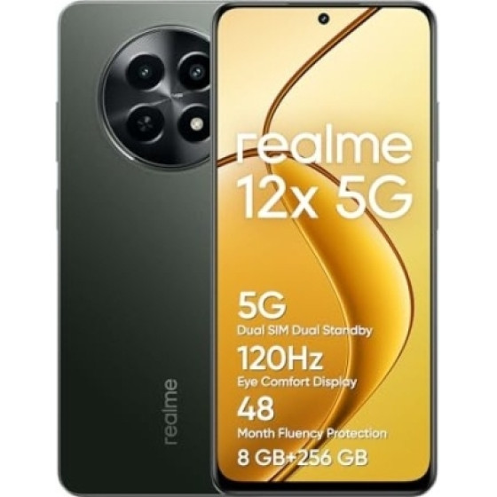 Realme 12x 5G 256GB (8GB Ram Dual-Sim Glowing Black Eu - (RMX3997)