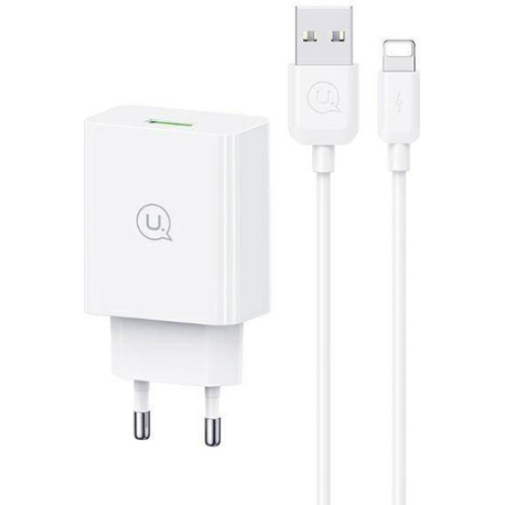 Usams ��������� ������ �� ������� Lightning, USB, 18W, ������ - (SCXLTZ03)