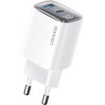 Usams ��������� ������ US-CC229, Usb & USB-C, 30W, GaN, ������ - (CC229TC02)