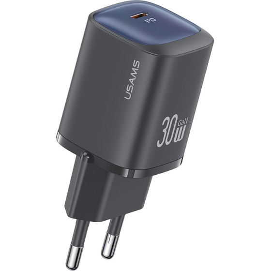 Usams ��������� ������ US-CC251, USB-C, 30W, GaN, ������ - (CC251TC01)