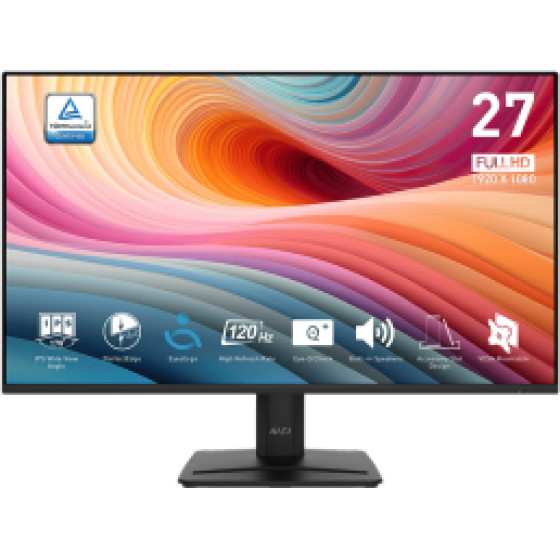 MSI Monitor Pro MP275 E2, Flat Ips FHD, 27'', 16:9, 300CD/M2, 1500:1, 1MS, 120Hz, 1920x1080, HDMI/ DP/D-SUB/ Hp OUT, 2x2W SPEAKERS, BLACK, 2YW - (9S6-3PD3CM-001)