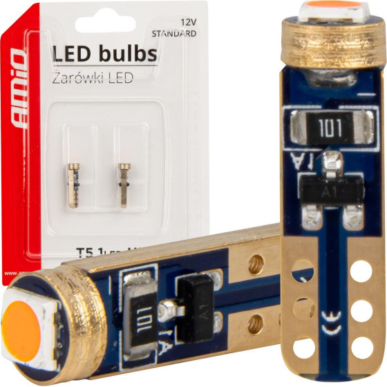 AMiO �������� T5 W1W 12V 1SMd Led ������� - 2 ���. - (03727)