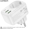 Lamtech Multifunctional Wall Socket 1xSchuko 2xUsb 1xTYPE-C PD20W - (LAM114482)