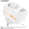 Lamtech Multifunctional Wall Socket 1xSchuko 2xUsb 1xTYPE-C PD20W - (LAM114482)