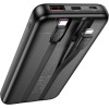Lamtech ULTRA-Thin Powerbank With TYPE-C & Lightning Cables 10000mAh 22.5W Black - (LAM114536)