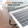 Cabletime ���������� USB-C ��������, USB4, 240W, 40Gbps, 8K, ���� - (CT-OTG42-AG)