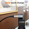 Cabletime ���������� USB-C ��������, USB4, 240W, 40Gbps, 8K, ���� - (CT-OTG42-AG)