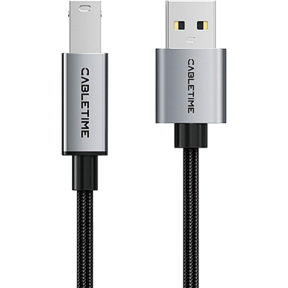 Cabletime ������� Usb �� Usb Type B CT-AMBM1, 480Mbps, 3m, ����� - (CT-AMBM1-AG3)