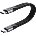Cabletime ������� USB-C flat, 240W, 40Gbps, 8K/60Hz, USB4, 0.15m, ����� - (CT-FU4-AG)
