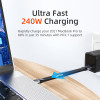 Cabletime ������� USB-C flat, 240W, 40Gbps, 8K/60Hz, USB4, 0.15m, ����� - (CT-FU4-AG)