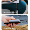 Cabletime ������� USB-C flat, 240W, 40Gbps, 8K/60Hz, USB4, 0.15m, ����� - (CT-FU4-AG)