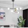 Homelighting SE21-HA-6 Haruto Black And Gold Pendant Opal 83x55cm E27*6 MAX60W IP20 2 Years Warranty - (77-50613)