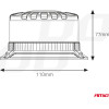 AMiO ����� ���� Heavy Duty W28B 12/24V ��������� 16LEd ������� �77mm �110mm - 1 ���. - (04109)