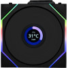 Lian Li Uni Fan TL-Lcd Wireless Reverse 120 Black (1pc) Case Fan - (G99.12RTLLCD1W1B.00)