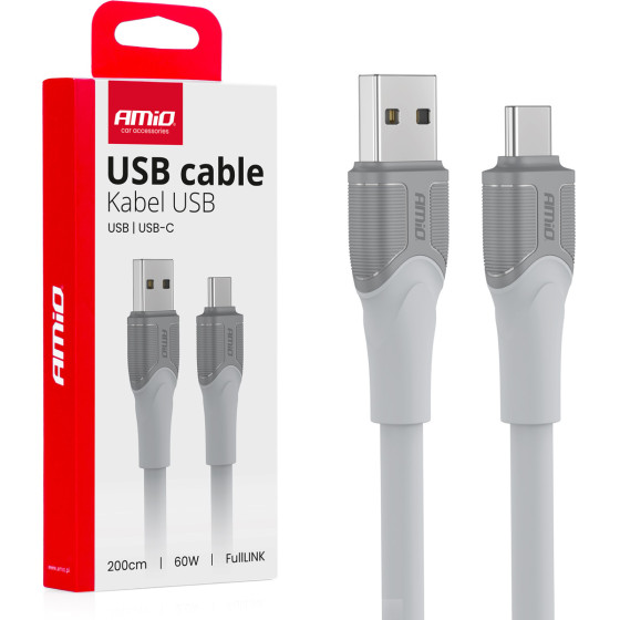 AMiO ������� �������� ��� ��������� ��������� ��� Usb Type A �� Usb Type C 200CM 60W ����� - 1 ���. - (04290)