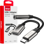 AMiO ������� �������� Usb ��� USB-C �� USB-C & ���������� ���������� Mini Jack 3.5mm ������ 10cm - 1 ���. - (04295)