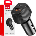 AMiO ��������� �������� �� 2 ����� USB-A Quick CHARGE+USB-C 20W ����� - 1 ���. - (04282)