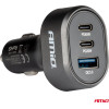 AMiO ��������� �������� �� 3 ����� 2xUSB-C 65W/20W+USB-A Quick Charge 3.0 ����� - 1 ���. - (04177)