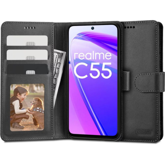 Tech-Protect Wallet Book Case Realme C55 Black - (TPWALREC55B)