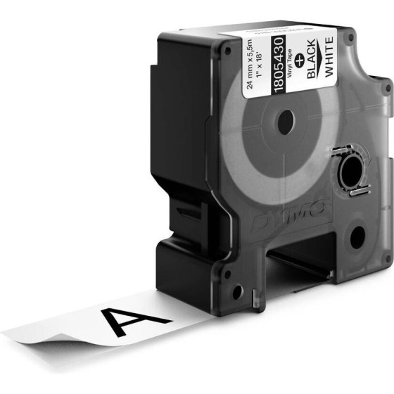 ������ ������������� Dymo Ind Rhino Tape Vinyl Black On White 24mm - (1805430)