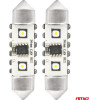 AMiO �������� ����������� 36mm 12/24V C5W 5500K 12xSmd 3838 CAN-Bus Festoon (�����) ���� - 2 ���. - (04248)