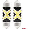 AMiO �������� ����������� 39mm 12/24V C5W 5500K 12xSmd 2016 CAN-Bus Festoon (�����) ���� - 2 ���. - (04237)