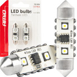 AMiO �������� ����������� 41mm 12/24V C5W 5500K 12xSmd 3838 CAN-Bus Festoon (�����) ���� - 2 ���. - (04250)