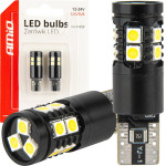 AMiO �������� T10 W5W 12V/24V Led CAN-Bus 13xSmd 3030 ����� 5500K ���� - 2 ���. - (04259)