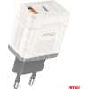 AMiO ��������� �� ������� ����� �� 2 ����� USB-A+USB-C 30W 100-240V ����� - 1 ���. - (04286)
