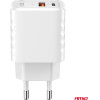 AMiO ��������� �� ������� ����� �� 2 ����� USB-A+USB-C 38W 100-240V ����� - 1 ���. - (04287)