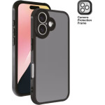 Vivanco Frosted Cover Iphone 16 Semi transparent/Black Backcover - (64223)