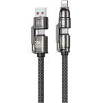 WK Charging Cable 4 In 1 240W USB/TYPE-C To i6/TYPE-C Black 1.2m - (WDC-50)