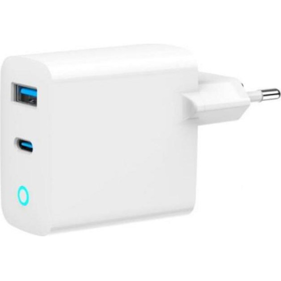 Gembird Fast Usb Charger Gan 2-Port 65w Usb Type-C + USB-a Led White - (TA-UC-PDQC65L-W-01)