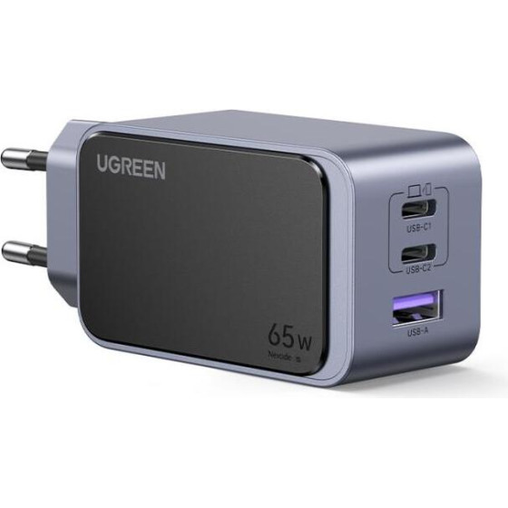 Ugreen Charger Gan X553 65W PDx2+QC4.0 Gray 35042 - (X553/35042)