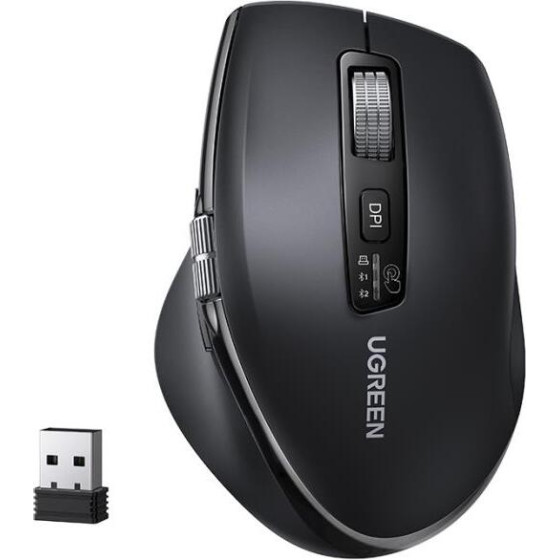 Ugreen Mouse Wireless 2.4 Ghz & Bluetooth M751 Black 45792 - (M751/45792)