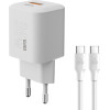 Powertech ��������� ������ �� �������, USB/USB-C, 36W, GaN, ������ - (PT-1351)