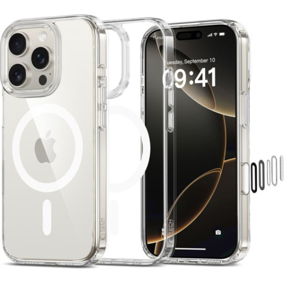 Tech-Protect Flexair Hybrid Cc Mag Case Iphone 16 Pro Max Clear Backcover - (TPFHMIP16PM)
