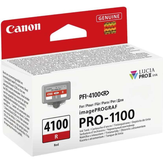Canon ������ Inkjet PFI4100R Red - (6785C001)