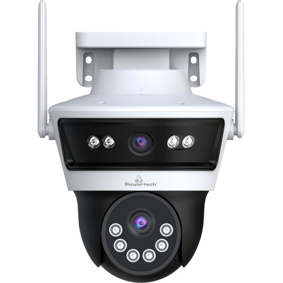 POWERTECH smart ������ 3MP, dual lens, WiFi, PTZ, SD, IP65 - (PT-1340)
