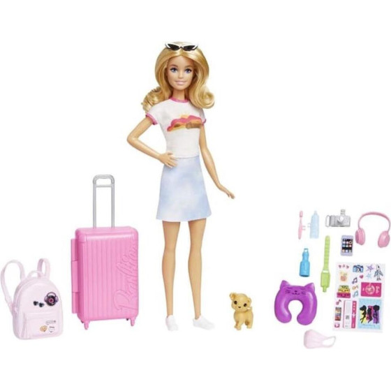 Mattel Barbie: Travel Set With Puppy (HJY18)