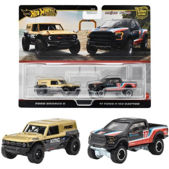 Mattel Hot Wheels: Premium Car Culture - Ford Bronco 17 Ford F-150 Raptor (HRR77)