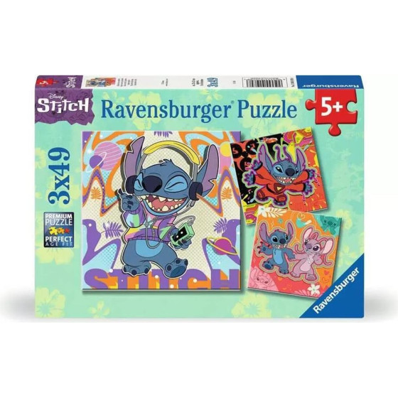 Ravensburger Puzzle Disney: Stitch - Play The Day Away (3x49pcs) (12001070)