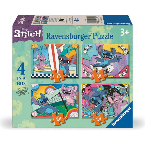 Ravensburger Puzzle Disney: Stitch - Vacay Mode 4 In a Box (12/16/20/24pcs) (12001069)