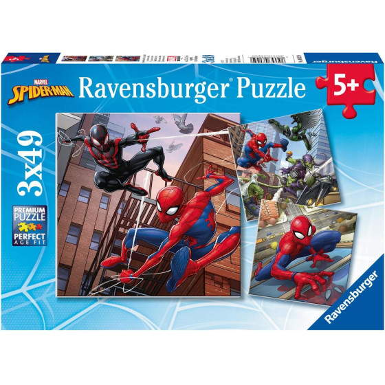 Ravensburger Puzzle Marvel: Spider-Man - Spider-Man In Action (3x49pcs) (8025)