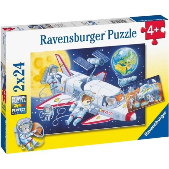 Ravensburger Puzzle: Animals In Space (2x24pcs) (05665)