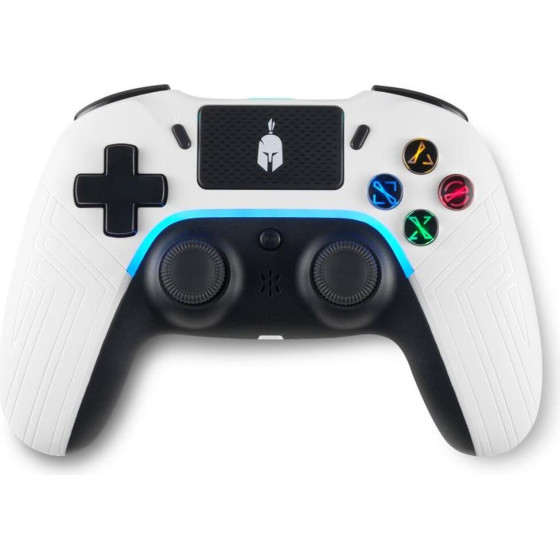 Spartan Gear - Aspis 4 Wired Wireless Controller (Compatible With Pc [wired] And Playstation 4 [wireless]) (colour: White/Black)