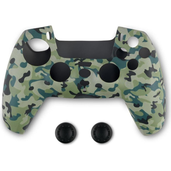Spartan Gear - Controller Silicon Skin Cover And Thumb Grips (Compatible With Playstation 5) (colour: Green Camo)